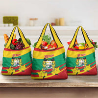 Benin National Day Grocery Bag Coat Of Arms Yellow Allamanda