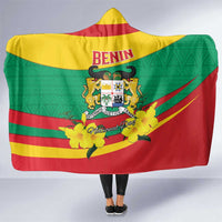 Benin National Day Hooded Blanket Coat Of Arms Yellow Allamanda