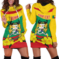Personalised Benin National Day Hoodie Dress Coat Of Arms Yellow Allamanda