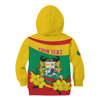 Personalised Benin National Day Kid Hoodie Coat Of Arms Yellow Allamanda