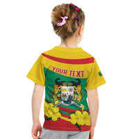 Personalised Benin National Day Kid T Shirt Coat Of Arms Yellow Allamanda