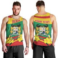 Personalised Benin National Day Men Tank Top Coat Of Arms Yellow Allamanda
