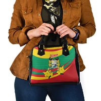 Benin National Day Shoulder Handbag Coat Of Arms Yellow Allamanda