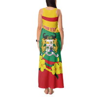 Personalised Benin National Day Tank Maxi Dress Coat Of Arms Yellow Allamanda