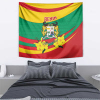 Benin National Day Tapestry Coat Of Arms Yellow Allamanda