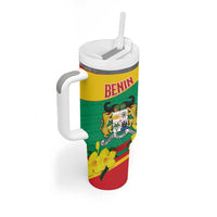 Personalised Benin National Day Tumbler With Handle Coat Of Arms Yellow Allamanda