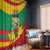 Benin National Day Window Curtain Coat Of Arms Yellow Allamanda
