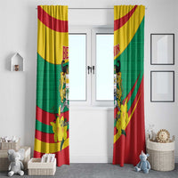 Benin National Day Window Curtain Coat Of Arms Yellow Allamanda