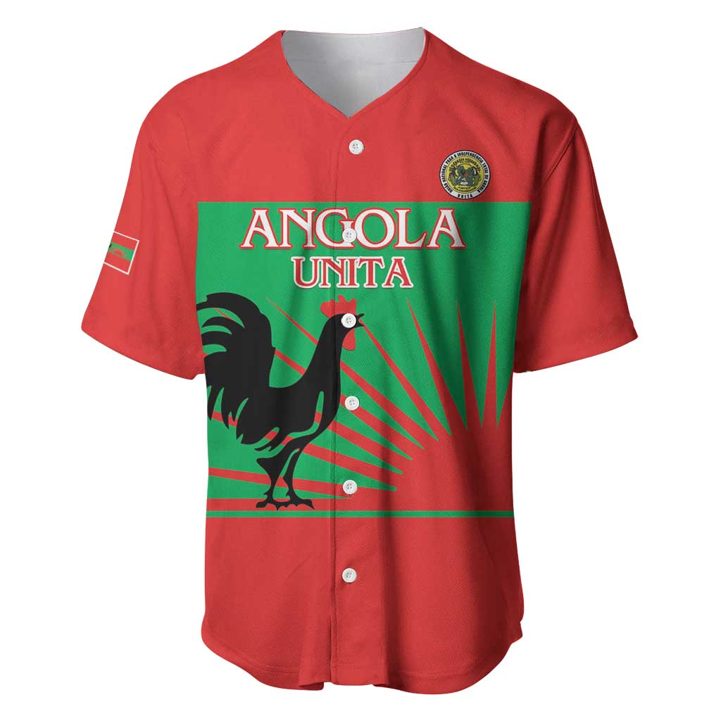 Personalised UNITA Angola Baseball Jersey Party Flag Style