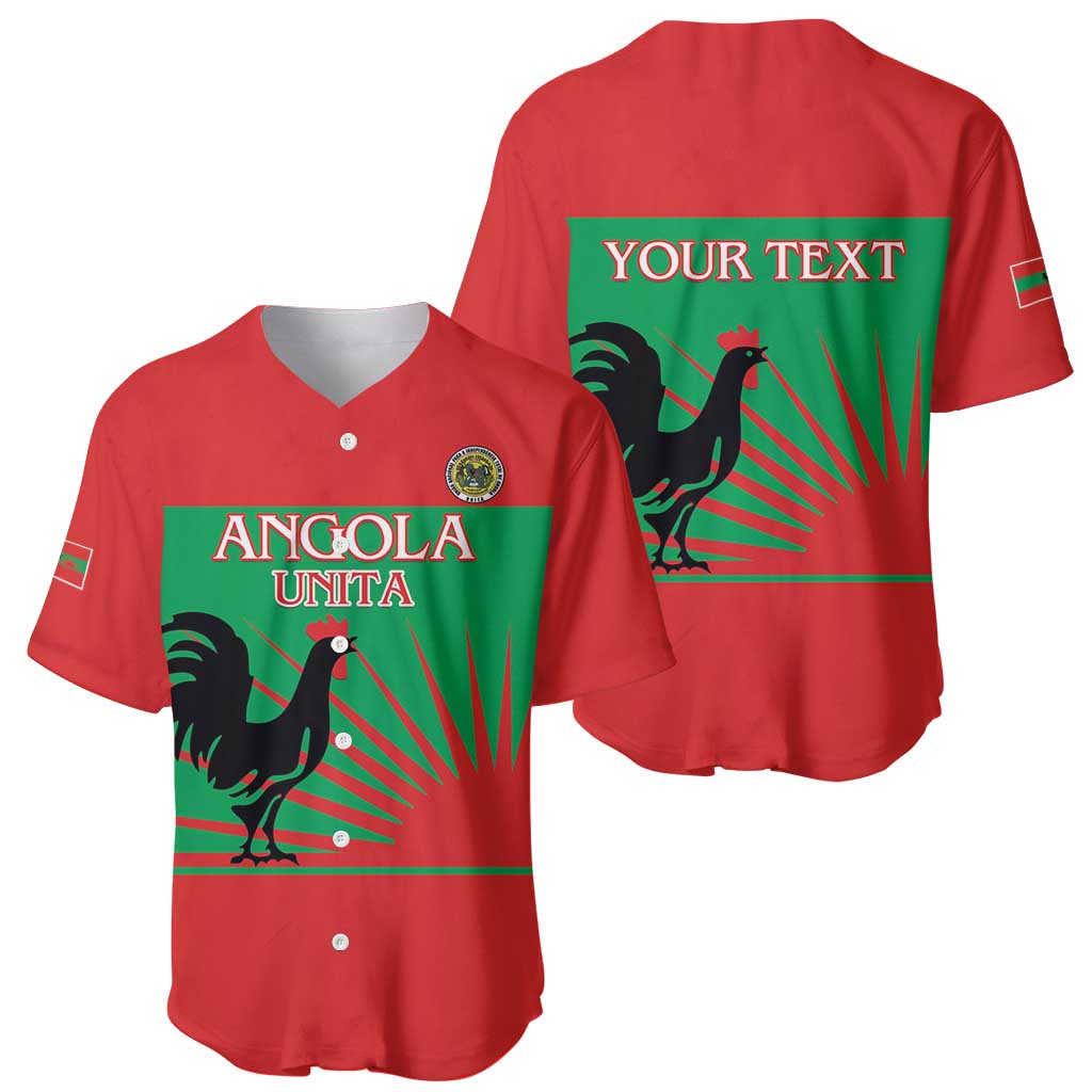Personalised UNITA Angola Baseball Jersey Party Flag Style