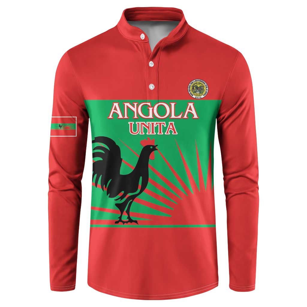 Personalised UNITA Angola Button Sweatshirt Party Flag Style