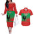 Personalised UNITA Angola Couples Matching Off The Shoulder Long Sleeve Dress and Hawaiian Shirt Party Flag Style