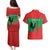 Personalised UNITA Angola Couples Matching Puletasi and Hawaiian Shirt Party Flag Style