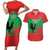 Personalised UNITA Angola Couples Matching Short Sleeve Bodycon Dress and Hawaiian Shirt Party Flag Style