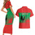 Personalised UNITA Angola Couples Matching Short Sleeve Bodycon Dress and Hawaiian Shirt Party Flag Style