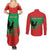 Personalised UNITA Angola Couples Matching Summer Maxi Dress and Long Sleeve Button Shirt Party Flag Style
