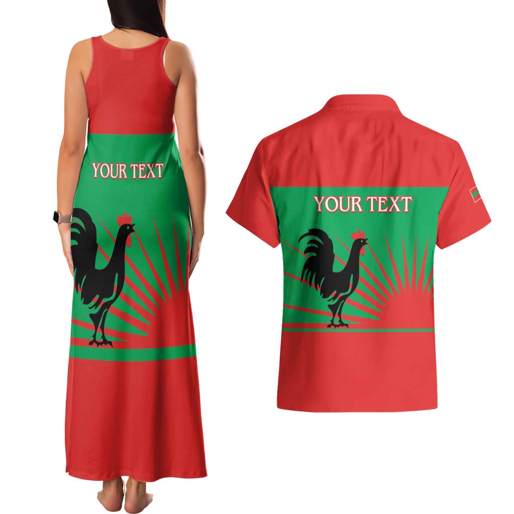 Personalised UNITA Angola Couples Matching Tank Maxi Dress and Hawaiian Shirt Party Flag Style