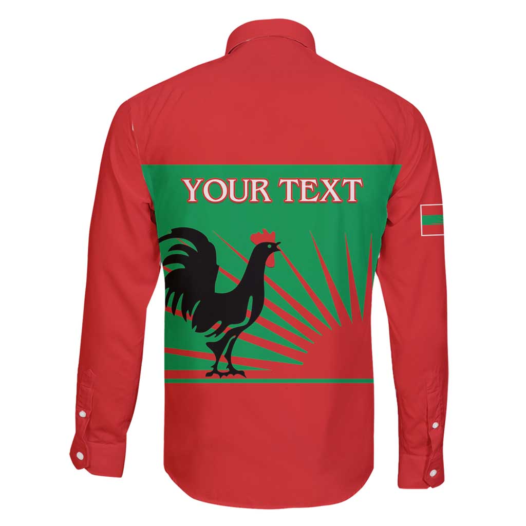 Personalised UNITA Angola Family Matching Long Sleeve Bodycon Dress and Hawaiian Shirt Party Flag Style