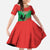 Personalised UNITA Angola Family Matching Off The Shoulder Long Sleeve Dress and Hawaiian Shirt Party Flag Style