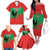 Personalised UNITA Angola Family Matching Off The Shoulder Long Sleeve Dress and Hawaiian Shirt Party Flag Style