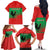 Personalised UNITA Angola Family Matching Off The Shoulder Long Sleeve Dress and Hawaiian Shirt Party Flag Style