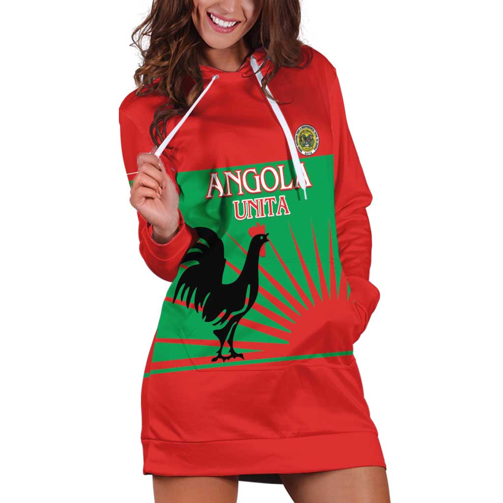 Personalised UNITA Angola Hoodie Dress Party Flag Style