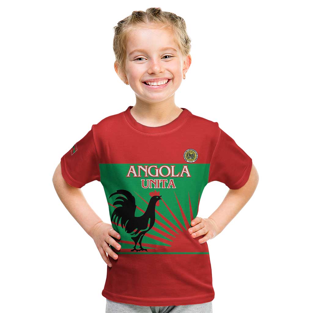Personalised UNITA Angola Kid T Shirt Party Flag Style