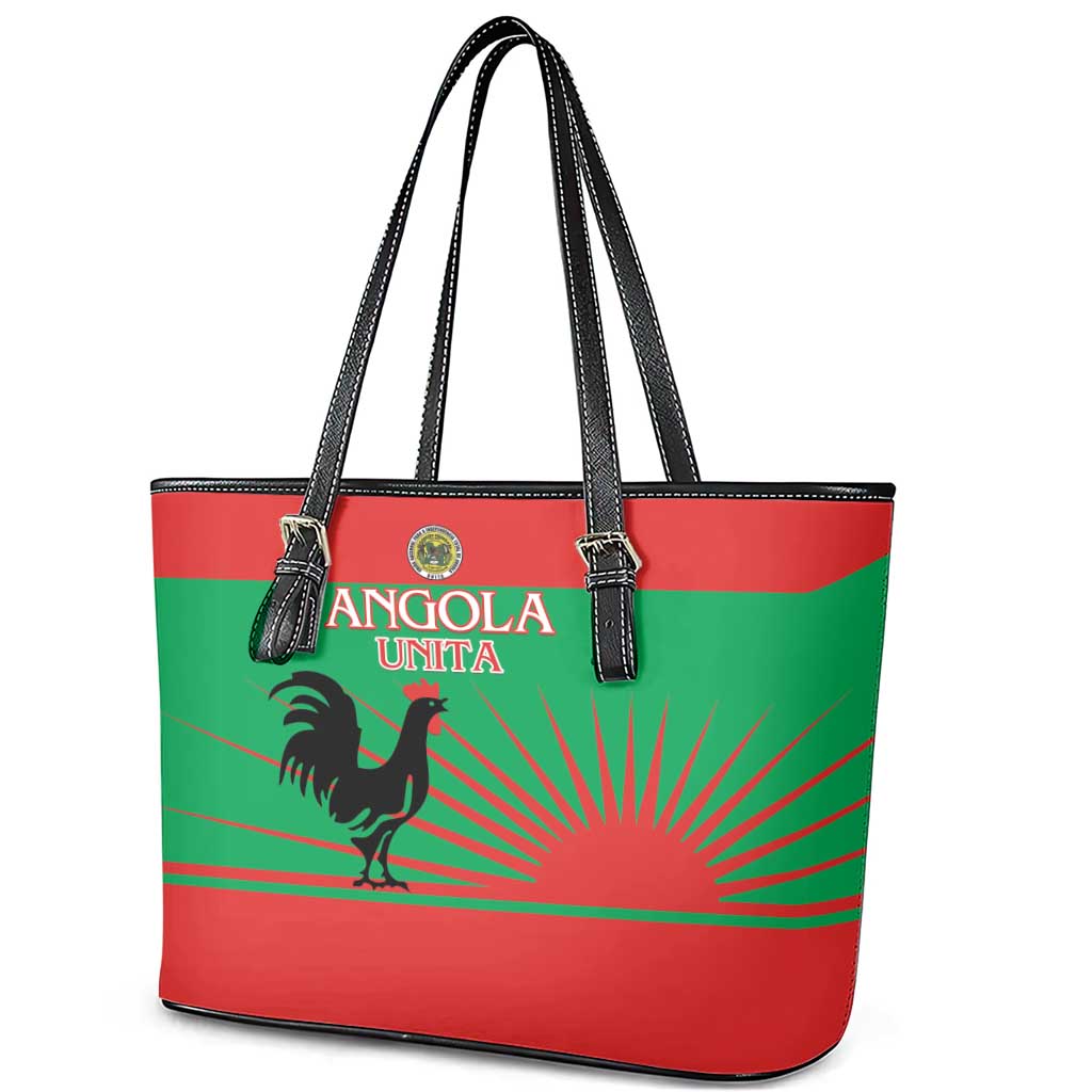 UNITA Angola Leather Tote Bag Party Flag Style