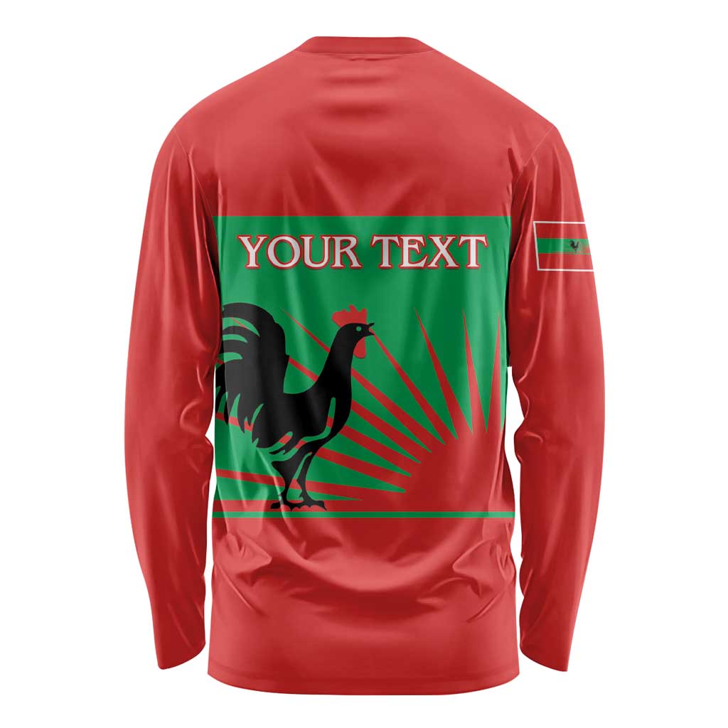 Personalised UNITA Angola Long Sleeve Shirt Party Flag Style