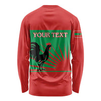 Personalised UNITA Angola Long Sleeve Shirt Party Flag Style