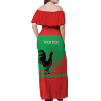 Personalised UNITA Angola Off Shoulder Maxi Dress Party Flag Style