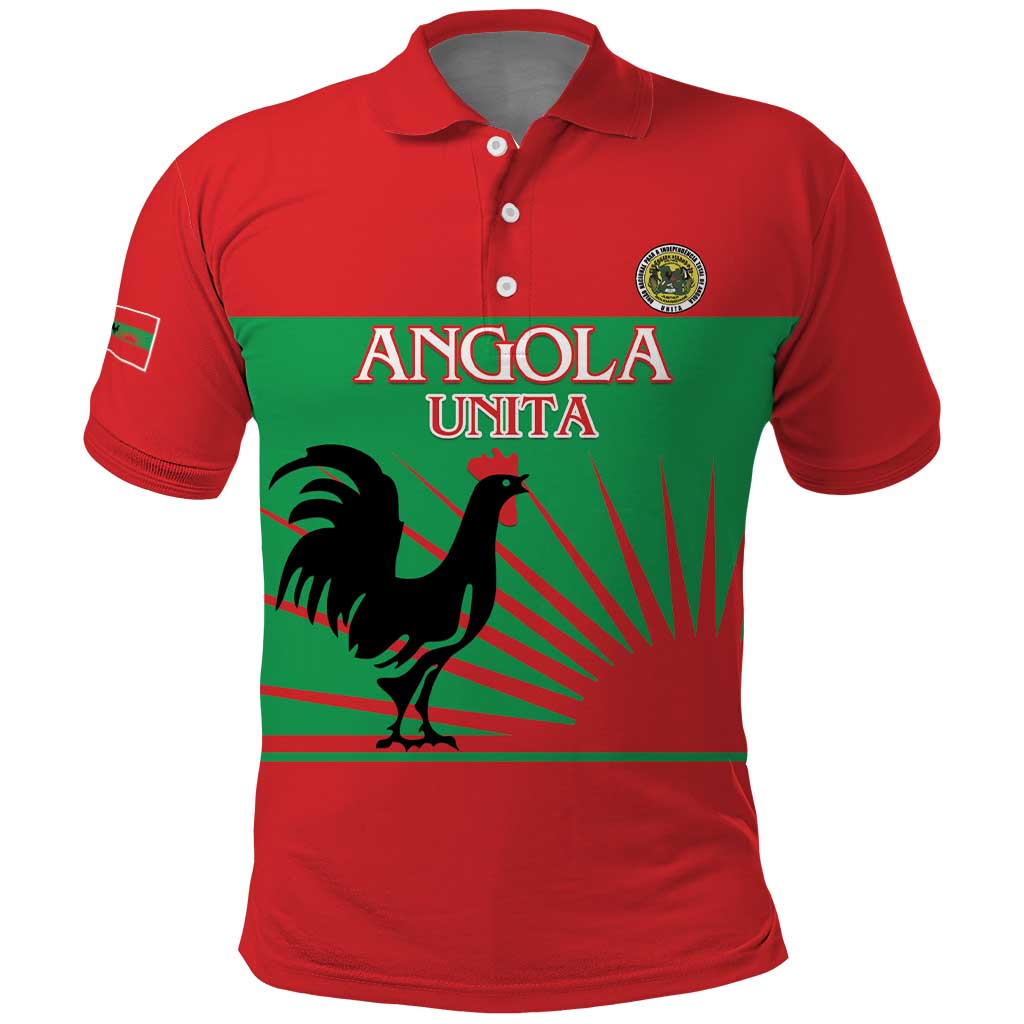 Personalised UNITA Angola Polo Shirt Party Flag Style