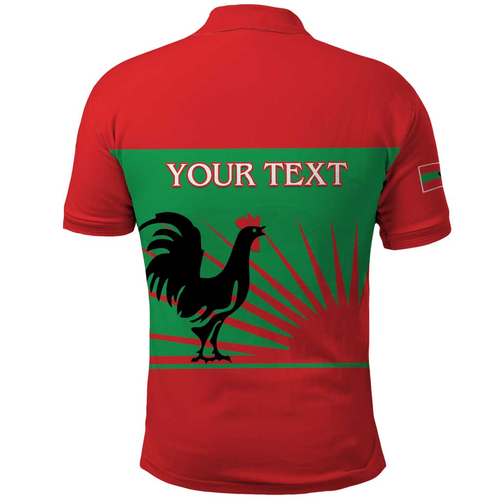 Personalised UNITA Angola Polo Shirt Party Flag Style