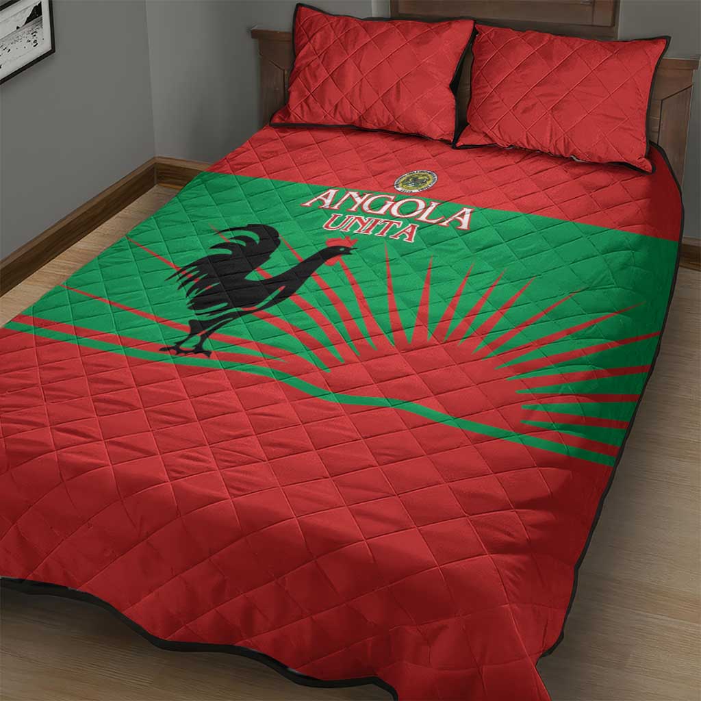 UNITA Angola Quilt Bed Set Party Flag Style