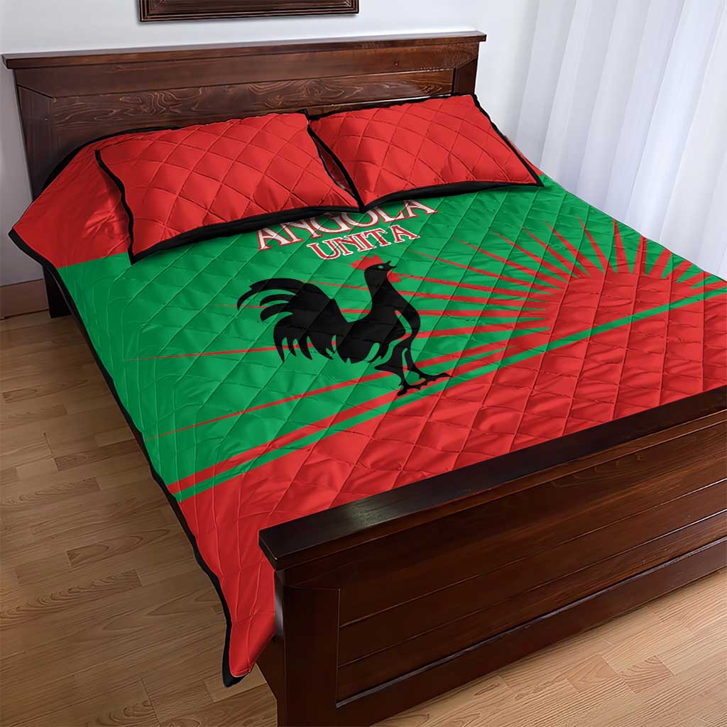 UNITA Angola Quilt Bed Set Party Flag Style