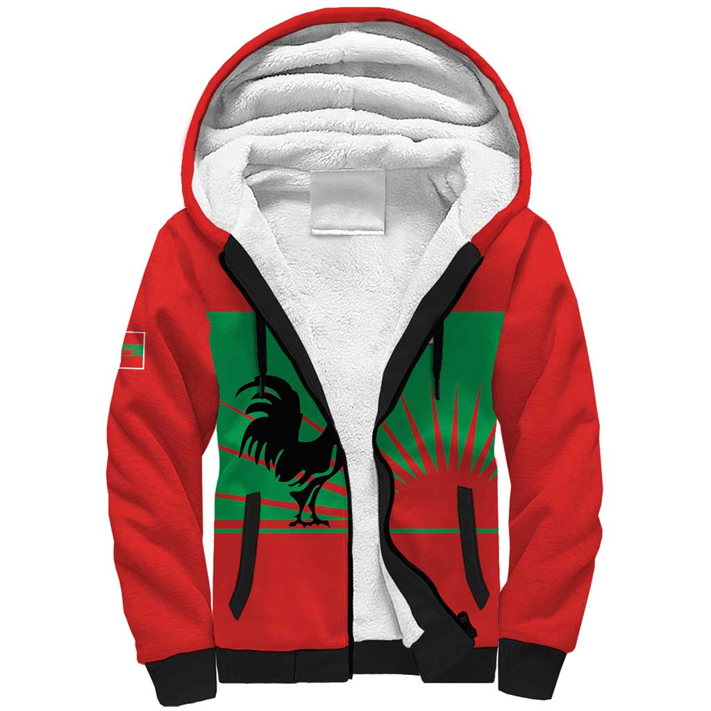 Personalised UNITA Angola Sherpa Hoodie Party Flag Style