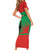 Personalised UNITA Angola Short Sleeve Bodycon Dress Party Flag Style
