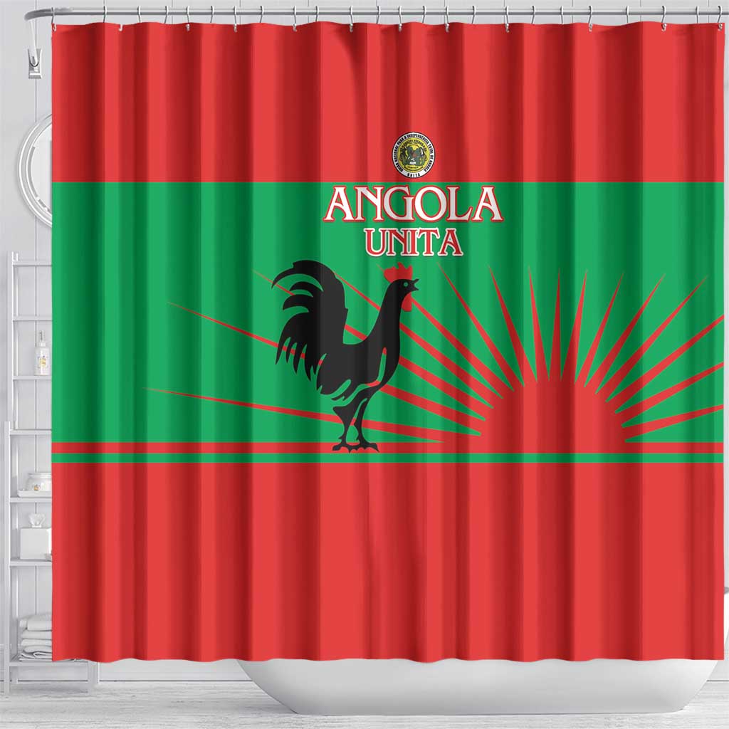 UNITA Angola Shower Curtain Party Flag Style