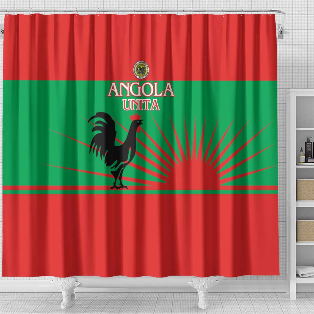UNITA Angola Shower Curtain Party Flag Style