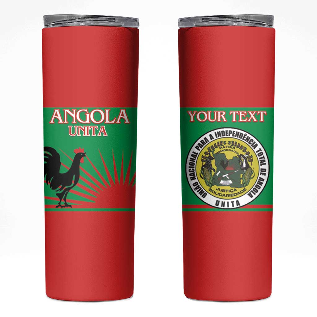 Personalised UNITA Angola Skinny Tumbler Party Flag Style