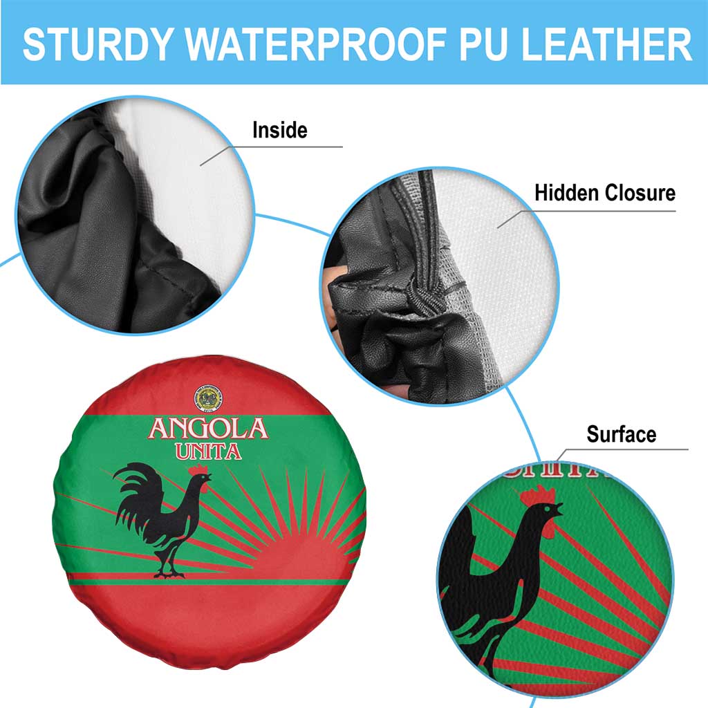 UNITA Angola Spare Tire Cover Party Flag Style