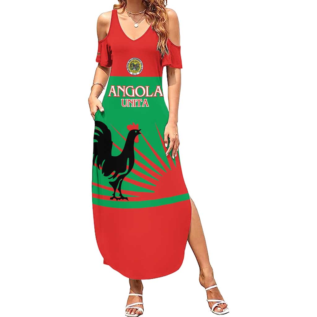 Personalised UNITA Angola Summer Maxi Dress Party Flag Style