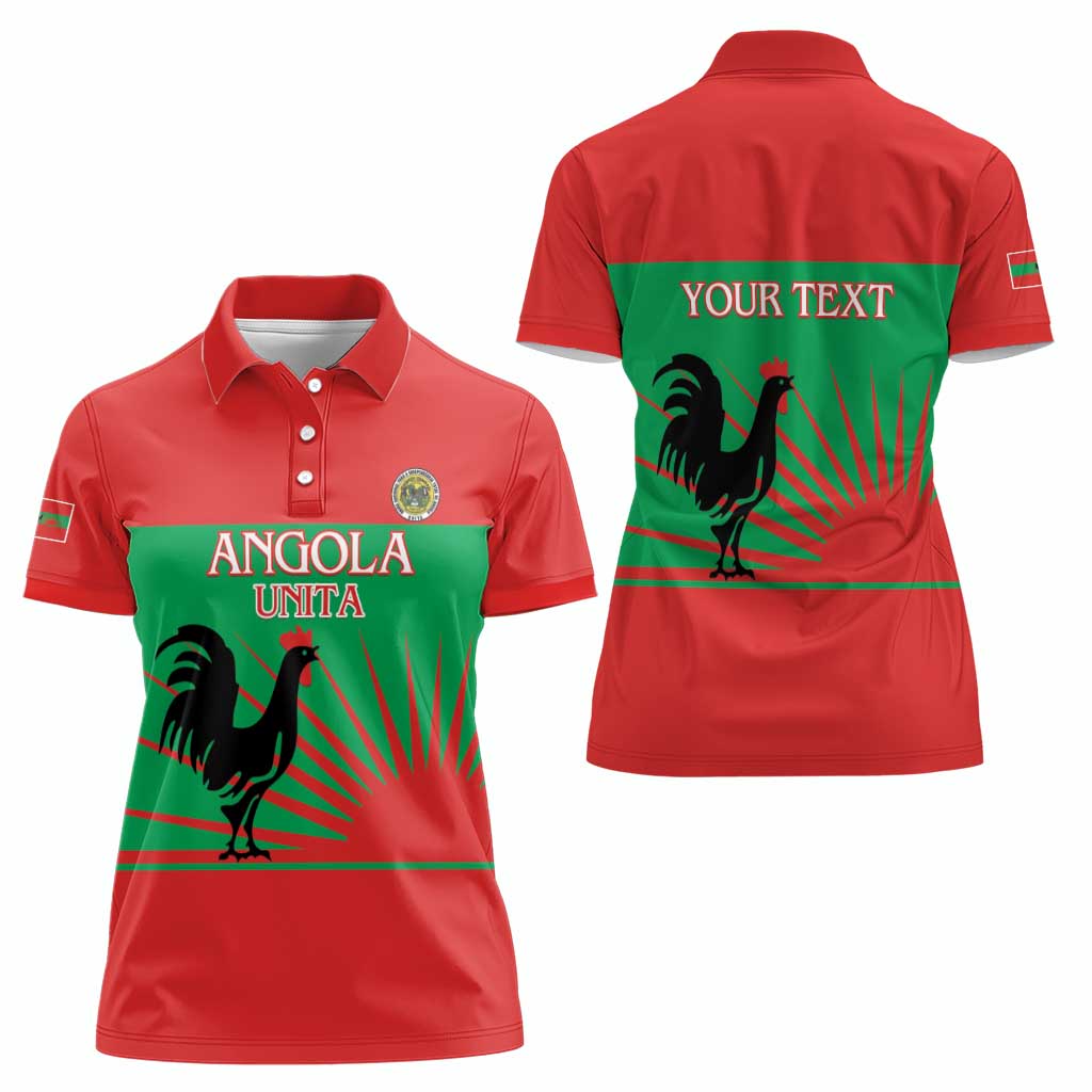 Personalised UNITA Angola Women Polo Shirt Party Flag Style