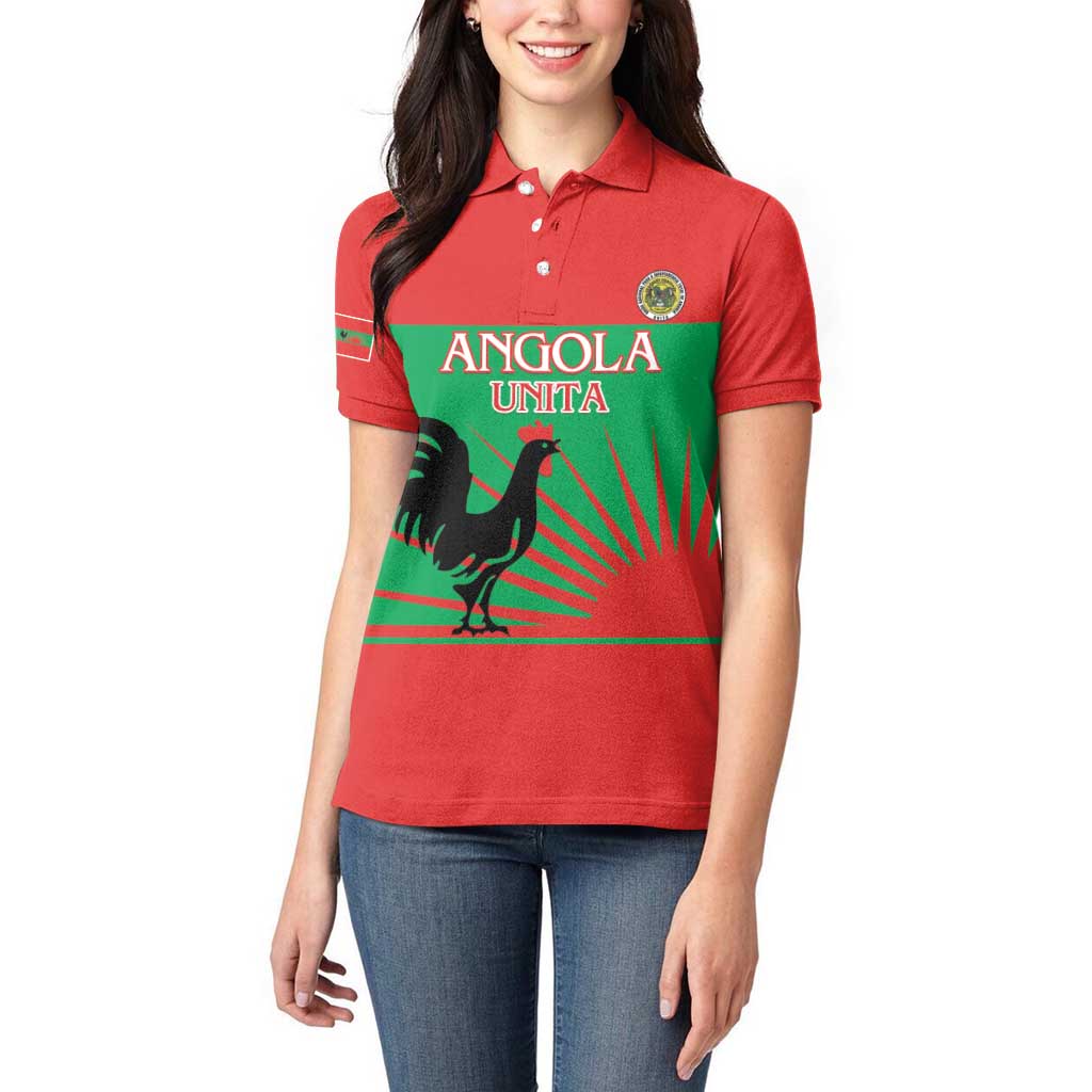 Personalised UNITA Angola Women Polo Shirt Party Flag Style