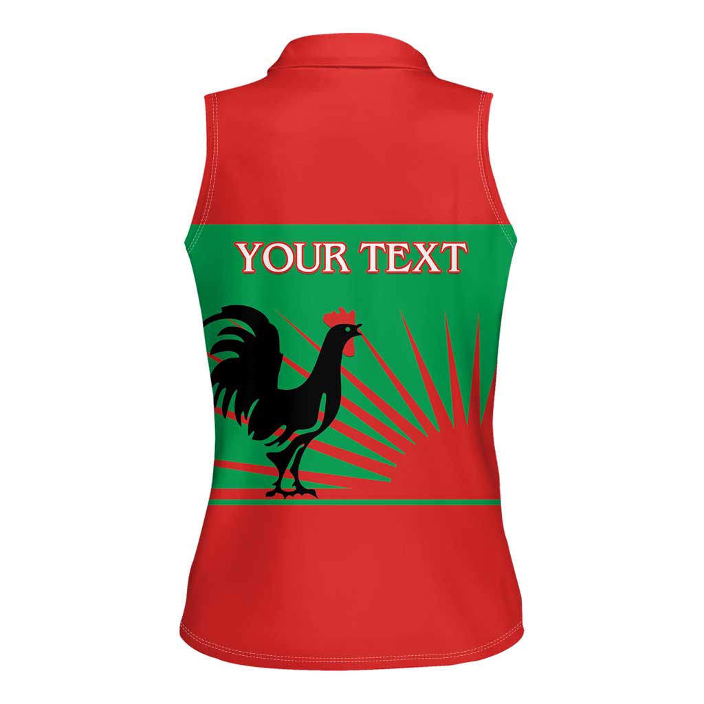 Personalised UNITA Angola Women Sleeveless Polo Shirt Party Flag Style