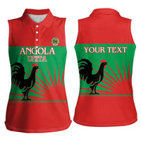 Personalised UNITA Angola Women Sleeveless Polo Shirt Party Flag Style