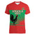 Personalised UNITA Angola Women V-Neck T-Shirt Party Flag Style