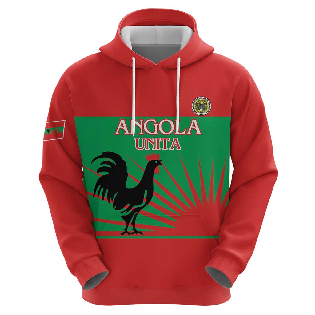 Personalised UNITA Angola Zip Hoodie Party Flag Style
