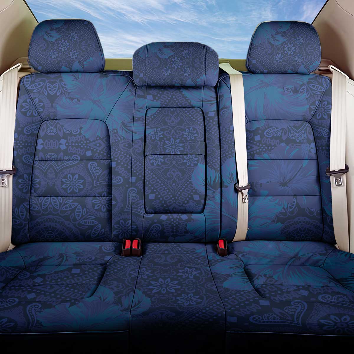 Hibiscus Mix ShweShwe African Pattern Back Car Seat Cover - Wonder Print Shop