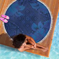 Hibiscus Mix ShweShwe African Pattern Beach Blanket - Wonder Print Shop
